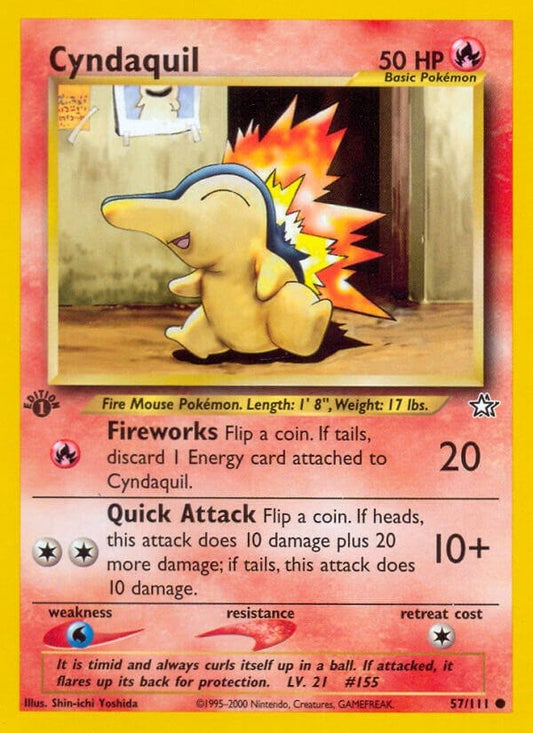Image for Cyndaquil (57) (057/111) (Neo Genesis) - Pokemon