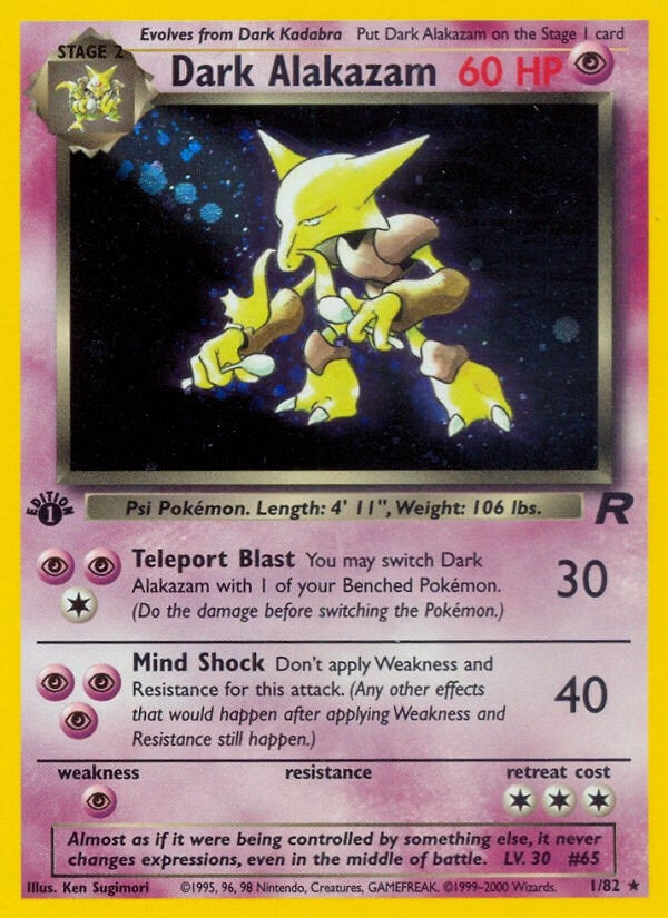 Image for Dark Alakazam (1) (01/82) (Team Rocket) - Pokemon