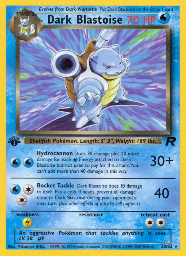 Image for Dark Blastoise (20) (20/82) (Team Rocket) - Pokemon