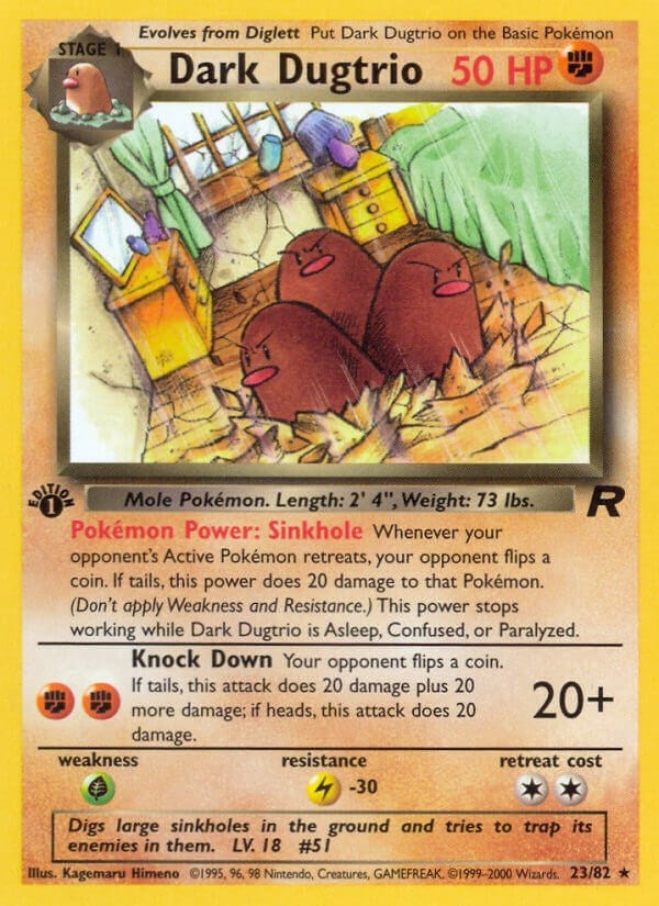 Image for Dark Dugtrio (23) (23/82) (Team Rocket) - Pokemon
