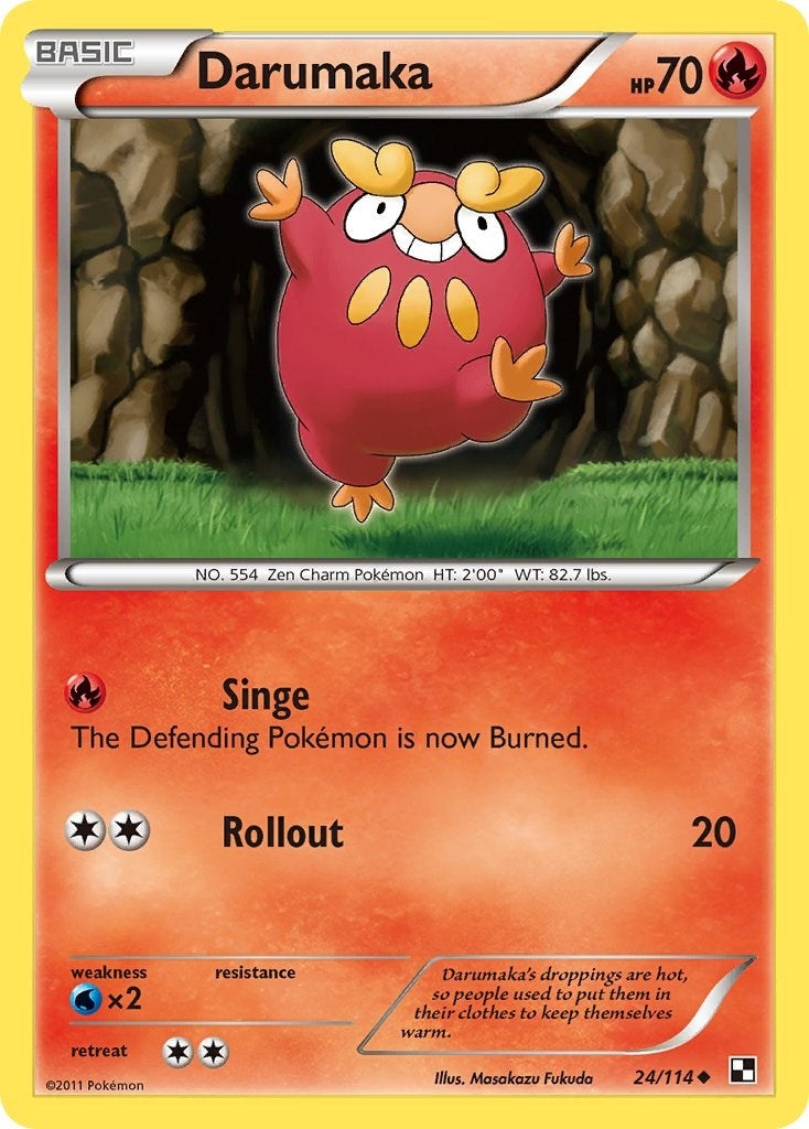 Image for Darumaka (24) (24/114) (Black and White) - Pokemon