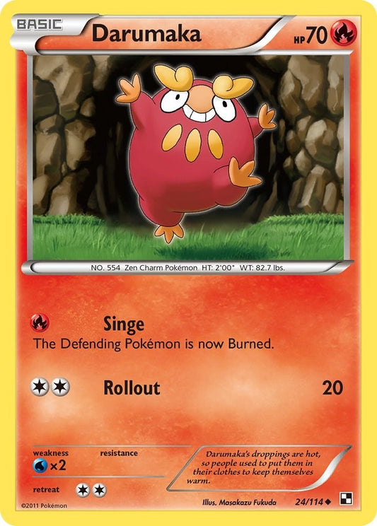 Image for Darumaka (24) (24/114) (Black and White) - Pokemon