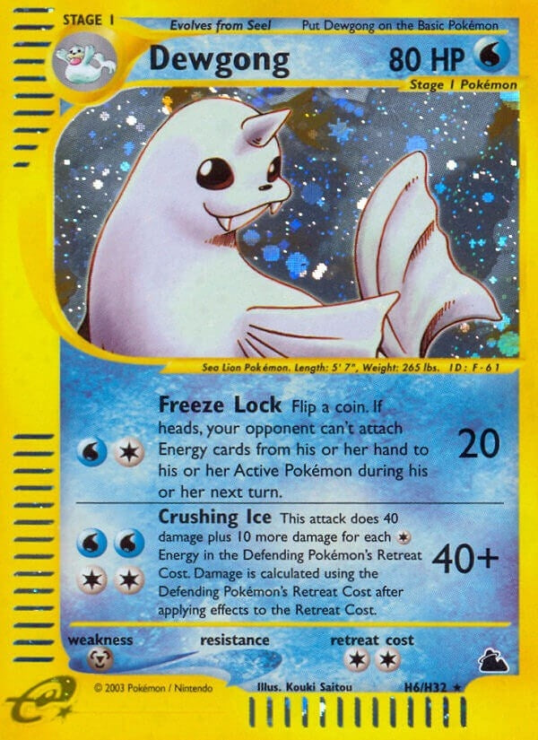 Image for Dewgong (H6) (H06/H32) (Skyridge) - Pokemon