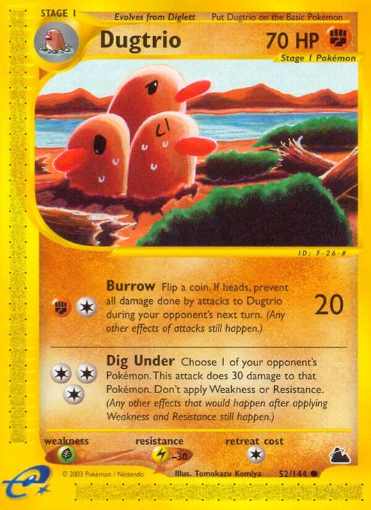 Image for Dugtrio (052/144) (Skyridge) - Pokemon