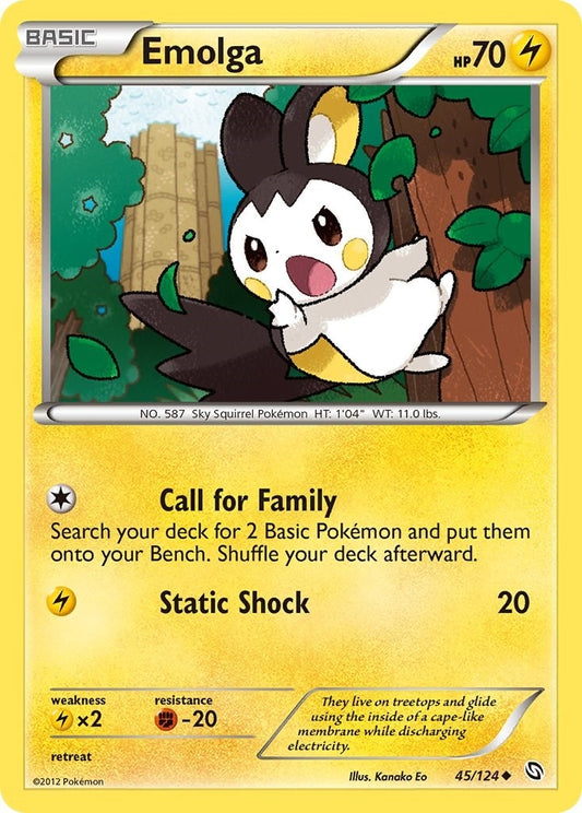 Image for Emolga (45/124) (Dragons Exalted) - Pokemon