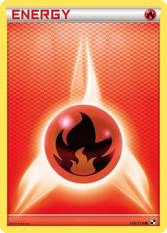 Image for Fire Energy (106/114) (Black and White) - Pokemon