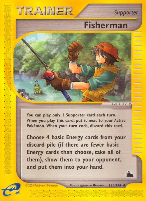 Image for Fisherman (125/144) (Skyridge) - Pokemon