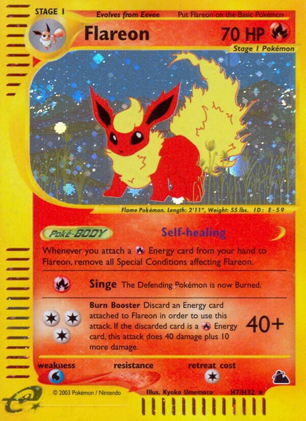 Image for Flareon (H7) (H07/H32) (Skyridge) - Pokemon