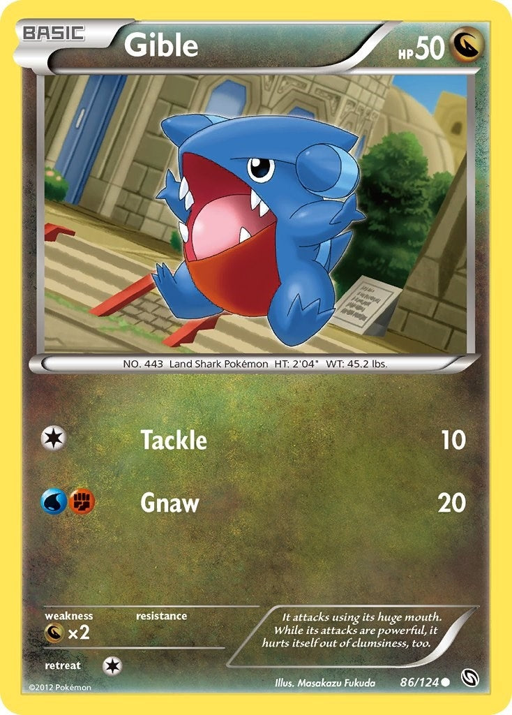 Image for Gible (86) (86/124) (Dragons Exalted) - Pokemon