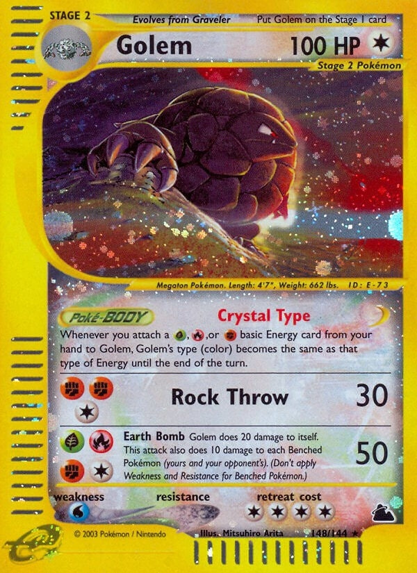 Image for Golem (148/144) (Skyridge) - Pokemon