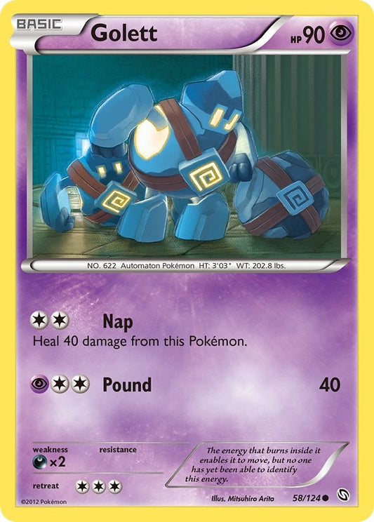 Image for Golett (58/124) (Dragons Exalted) - Pokemon