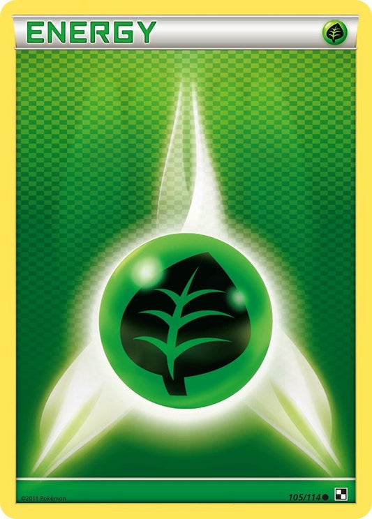 Image for Grass Energy (105/114) (Black and White) - Pokemon