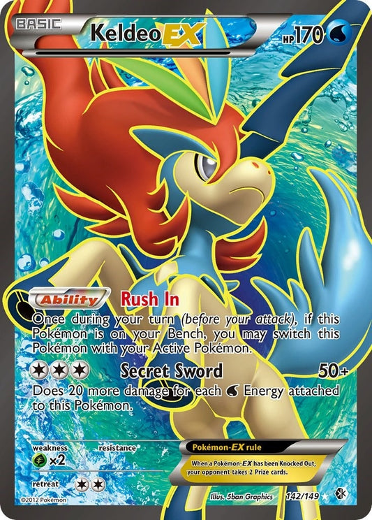 Image for Keldeo EX (142 Full Art) (142/149) (Boundaries Crossed) - Pokemon