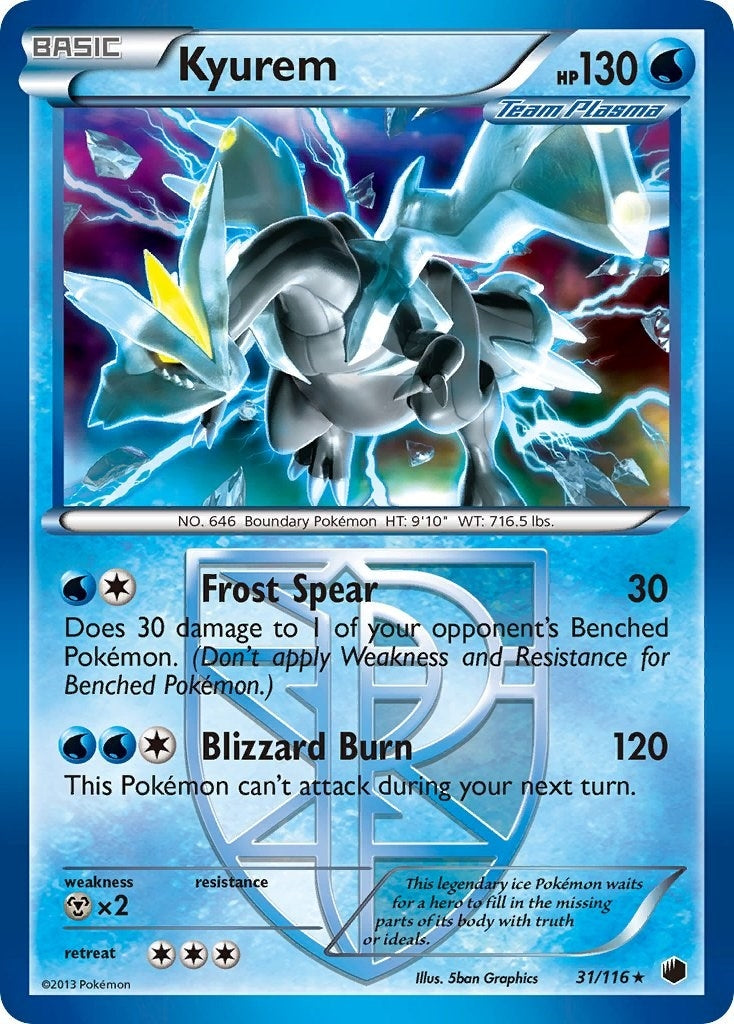 Image for Kyurem (Team Plasma) (31/116) (Plasma Freeze) - Pokemon