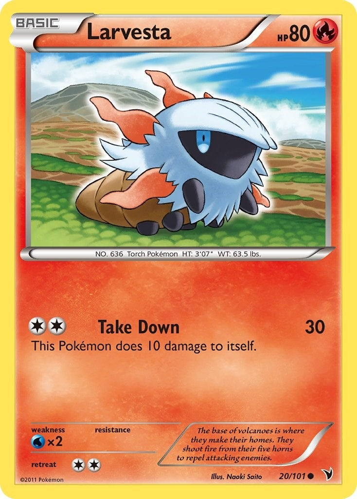 Image for Larvesta (20) (20/101) (Noble Victories) - Pokemon