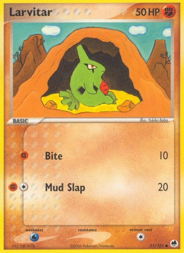 Image for Larvitar (51/101) (Dragon Frontiers) - Pokemon