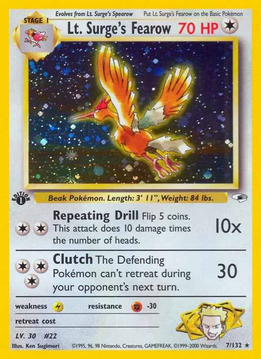 Image for Lt. Surge's Fearow (007/132) (Gym Heroes) - Pokemon