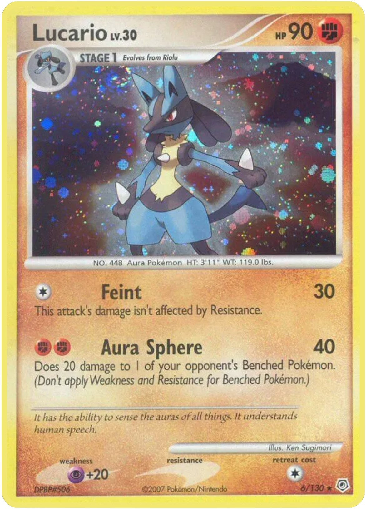 Image for Lucario (6/130) (Diamond and Pearl) - Pokemon