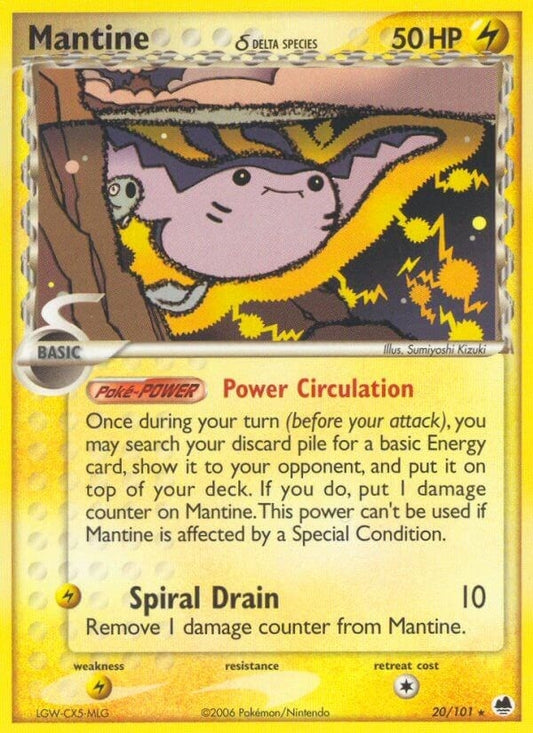 Image for Mantine (Delta Species) (20/101) (Dragon Frontiers) - Pokemon