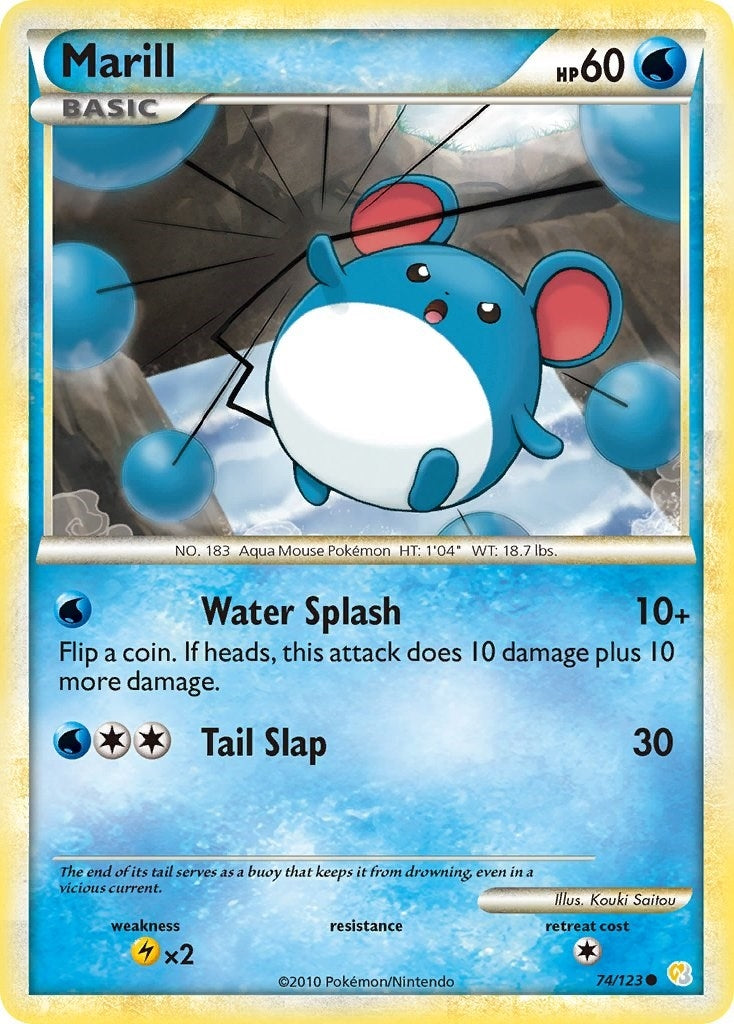 Image for Marill (74/123) (HeartGold SoulSilver) - Pokemon