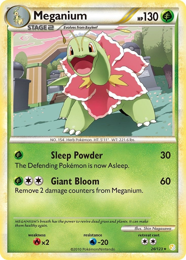 Image for Meganium (26/123) (HeartGold SoulSilver) - Pokemon