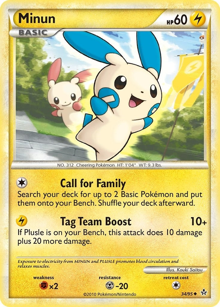 Image for Minun (34/95) (Unleashed) - Pokemon