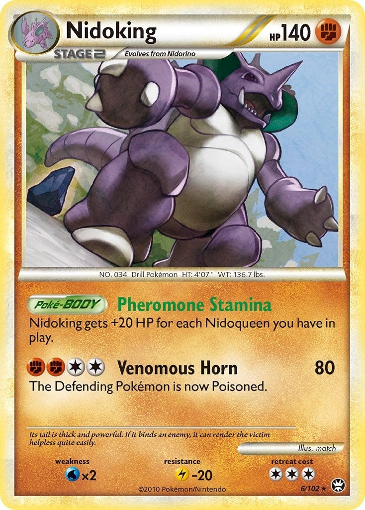 Image for Nidoking (6/102) (Triumphant) - Pokemon