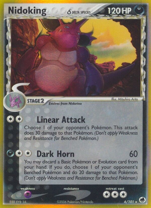 Image for Nidoking (Delta Species) (6/101) (Dragon Frontiers) - Pokemon