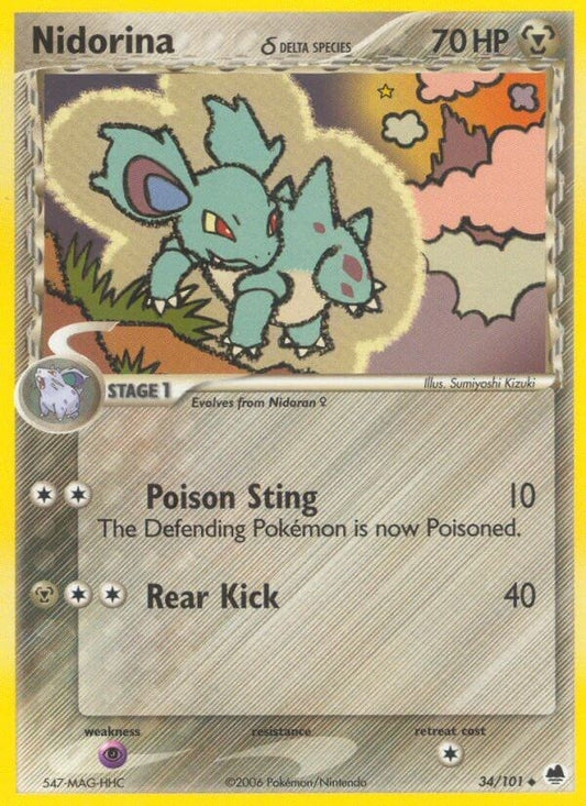 Image for Nidorina (Delta Species) (34/101) (Dragon Frontiers) - Pokemon