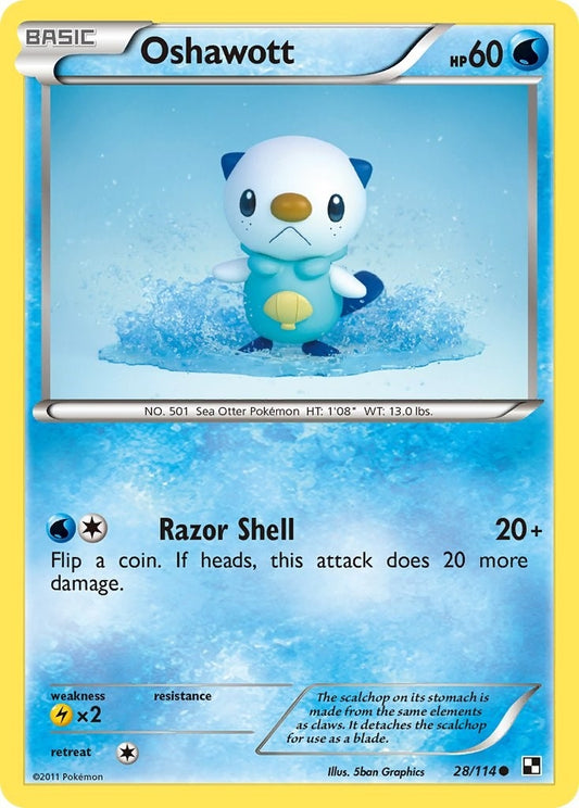 Image for Oshawott (28) (28/114) (Black and White) - Pokemon