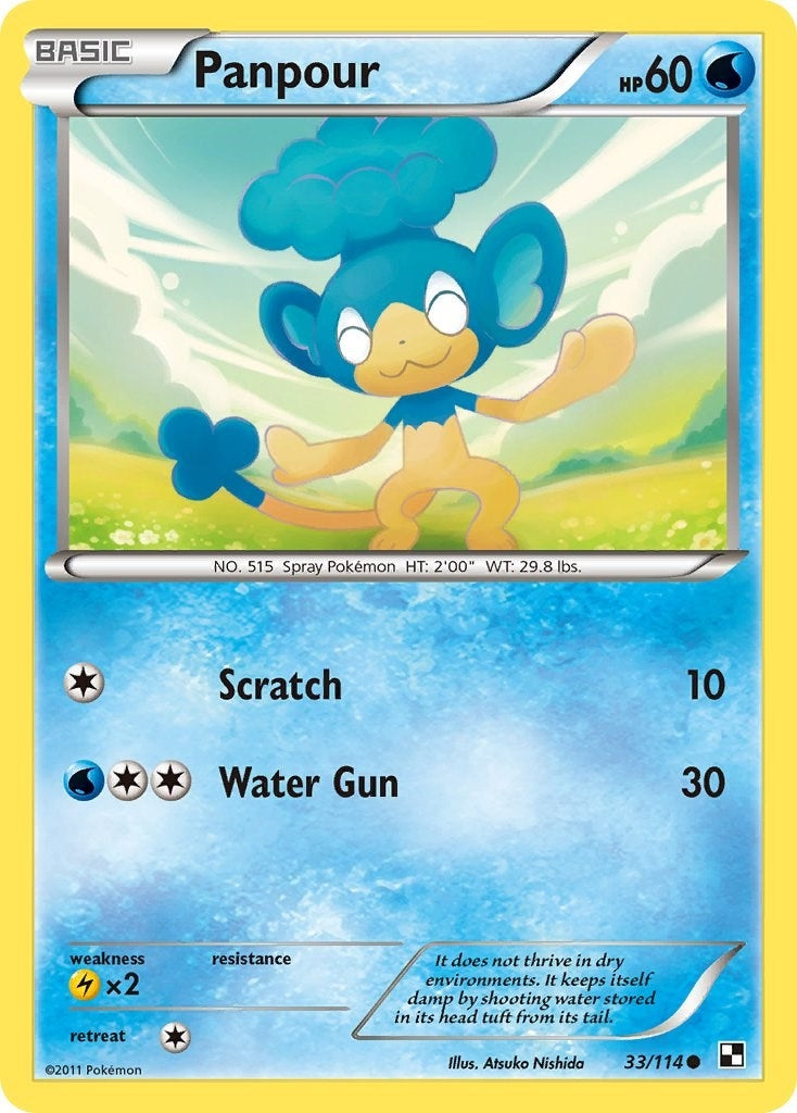Image for Panpour (33/114) (Black and White) - Pokemon