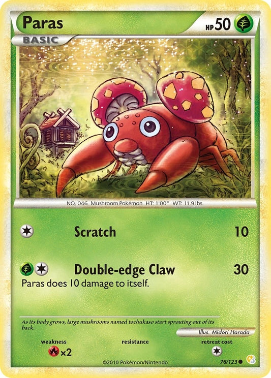 Image for Paras (76/123) (HeartGold SoulSilver) - Pokemon
