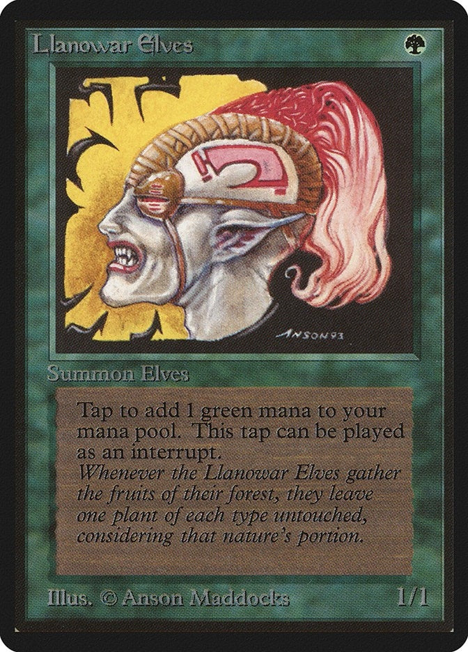Image for Llanowar Elves (Beta Edition) - Magic: The Gathering