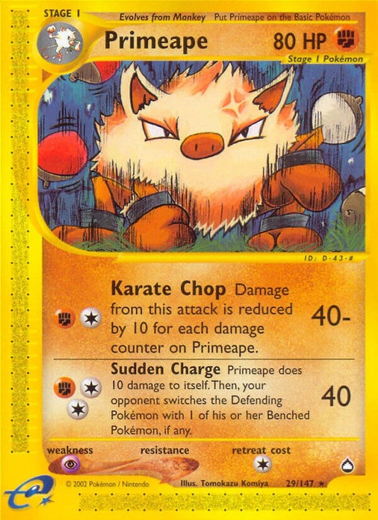 Image for Primeape (029/147) (Aquapolis) - Pokemon