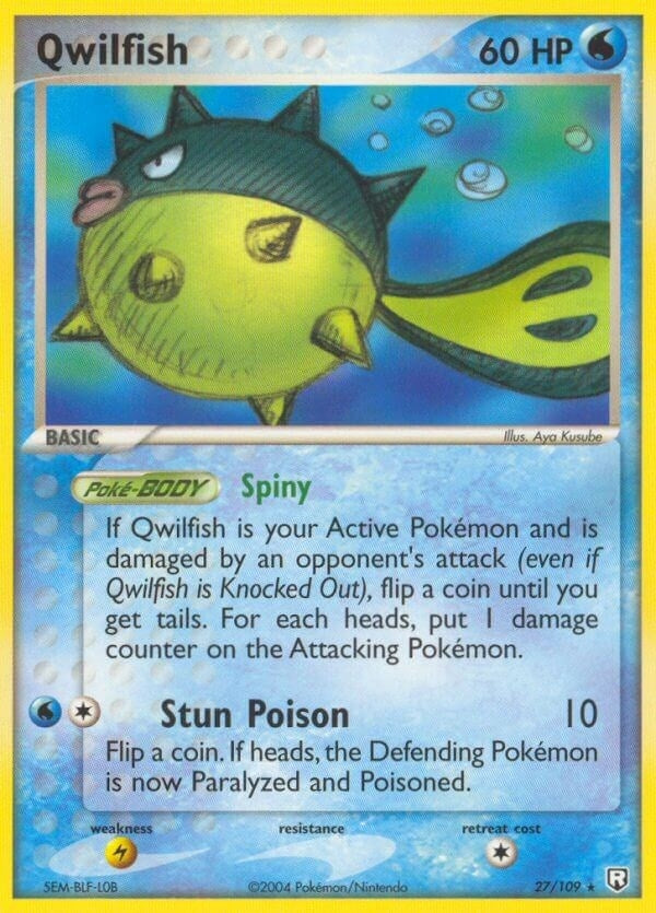 Image for Qwilfish (27/109) (Team Rocket Returns) - Pokemon