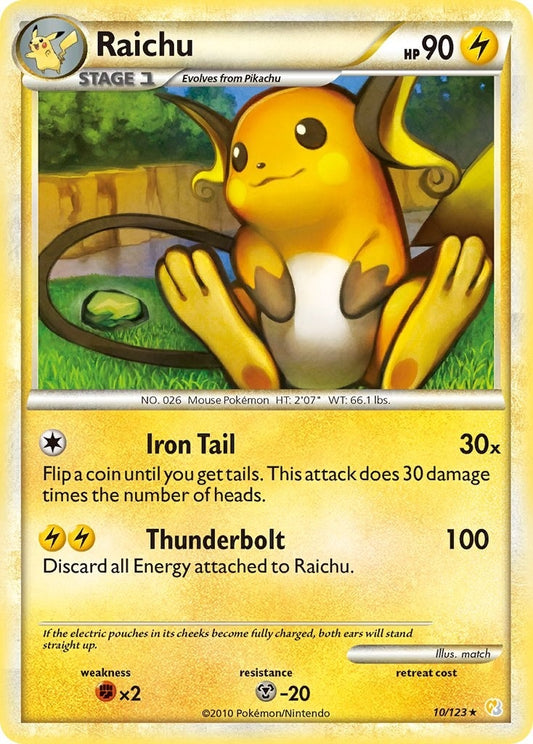 Image for Raichu (10/123) (HeartGold SoulSilver) - Pokemon