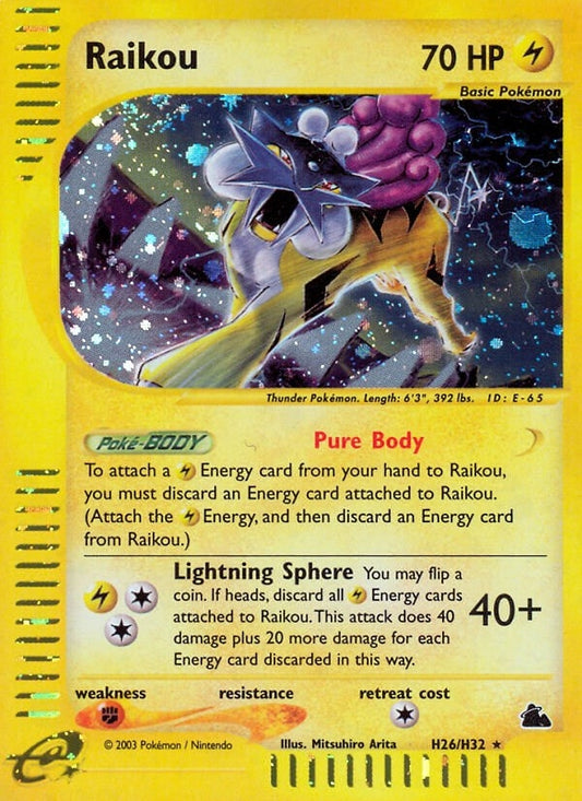 Image for Raikou (H26) (H26/H32) (Skyridge) - Pokemon