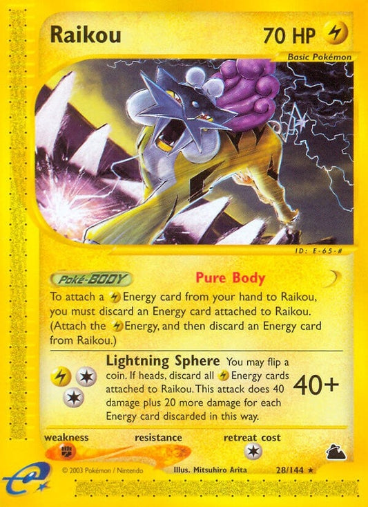 Image for Raikou (028/144) (Skyridge) - Pokemon