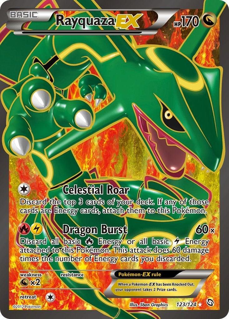 Image for Rayquaza EX (123 Full Art) (123/124) (Dragons Exalted) - Pokemon