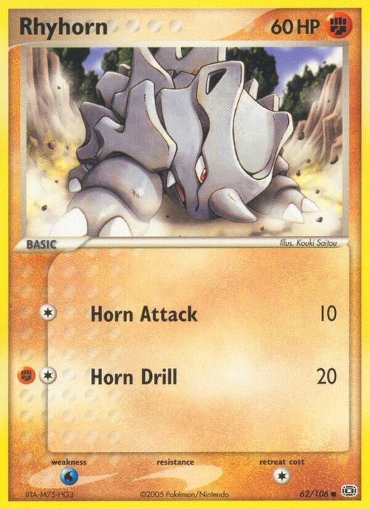 Image for Rhyhorn (62/106) (Emerald) - Pokemon