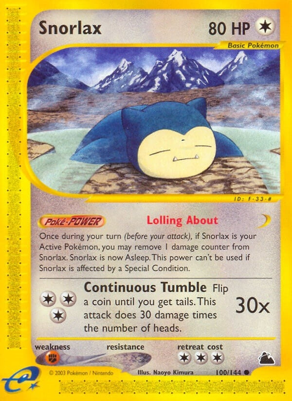 Image for Snorlax (100/144) (Skyridge) - Pokemon