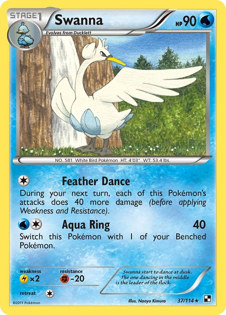 Image for Swanna (37/114) (Black and White) - Pokemon