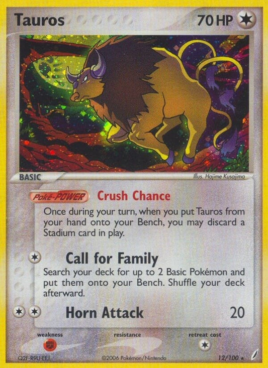 Image for Tauros (12/100) (Crystal Guardians) - Pokemon