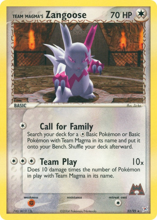 Image for Team Magma's Zangoose (23/95) (Team Magma vs Team Aqua) - Pokemon
