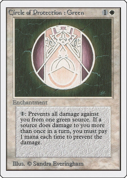 Image for Circle of Protection: Green (Unlimited Edition) - Magic: The Gathering