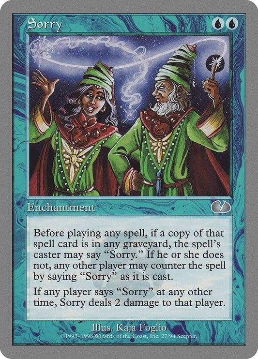 Image for Sorry (27) (Unglued) - Magic: The Gathering