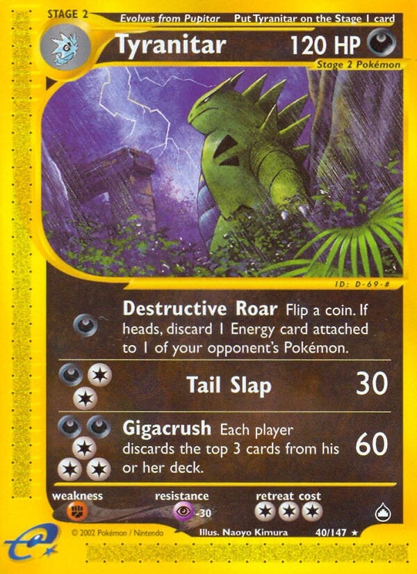 Image for Tyranitar (040/147) (Aquapolis) - Pokemon