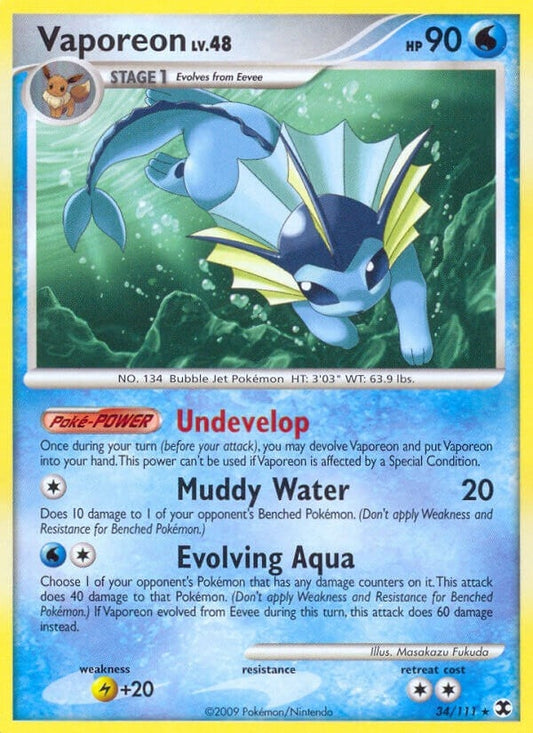 Image for Vaporeon (34/111) (Rising Rivals) - Pokemon