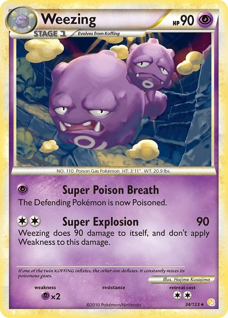 Image for Weezing (34/123) (HeartGold SoulSilver) - Pokemon
