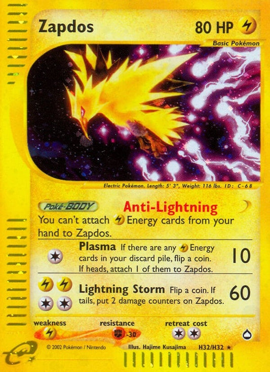 Image for Zapdos (H32) (H32/H32) (Aquapolis) - Pokemon